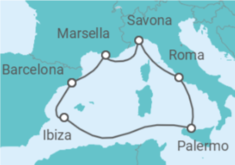 Itinerario del Crucero España, Italia, Francia - Costa Cruceros
