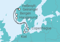 Itinerario del Crucero Dinamarca, Noruega - Costa Cruceros