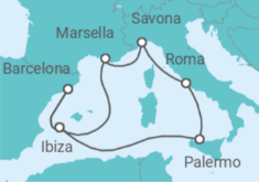 Itinerario del Crucero España, Italia, Francia - Costa Cruceros
