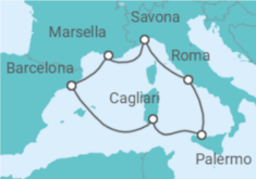 Itinerario del Crucero Italia, Francia - Costa Cruceros