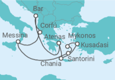Itinerario del Crucero Grecia, Italia, Turquía - Princess Cruises