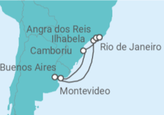 Itinerario del Crucero Brasil, Argentina, Uruguay - Costa Cruceros