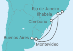 Itinerario del Crucero Brasil, Argentina, Uruguay - Costa Cruceros