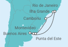 Itinerario del Crucero Argentina, Uruguay, Brasil - Costa Cruceros