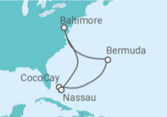 Itinerario del Crucero Bermudas, Bahamas - Royal Caribbean