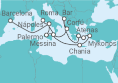 Itinerario del Crucero desde Civitavecchia (Roma) a Barcelona (España) - Princess Cruises