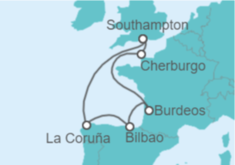 Itinerario del Crucero España, Francia - Princess Cruises