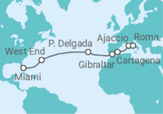 Itinerario del Crucero Portugal, Gibraltar, España, Francia - Princess Cruises