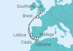 Itinerario del Crucero Francia, Portugal, Gibraltar, España - MSC Cruceros