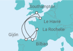 Itinerario del Crucero España, Francia - MSC Cruceros