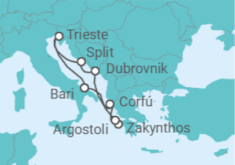 Itinerario del Crucero Grecia, Croacia, Italia - Costa Cruceros