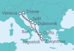 Itinerario del Crucero desde Venecia (Italia)  a Trieste (Italia) - Costa Cruceros