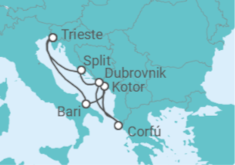 Itinerario del Crucero Italia, Montenegro, Grecia, Croacia - Costa Cruceros