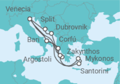 Itinerario del Crucero Italia, Grecia, Croacia - Costa Cruceros