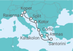 Itinerario del Crucero Grecia, Montenegro, Croacia, Eslovenia - Norwegian Cruise Line
