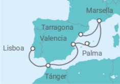 Itinerario del Crucero Portugal, Marruecos, España, Francia - Celestyal Cruises