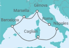 Itinerario del Crucero Italia, Francia, España - Costa Cruceros