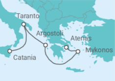 Itinerario del Crucero Italia, Grecia - Costa Cruceros