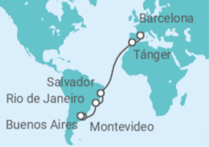 Itinerario del Crucero Marruecos, Brasil, Uruguay - Celebrity Cruises