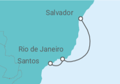 Itinerario del Crucero Brasil - Costa Cruceros