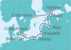 Itinerario del Crucero Dinamarca, Polonia, Lituania, Letonia, Estonia, Finlandia - Silversea