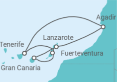 Itinerario del Crucero Islas Canarias - Costa Cruceros