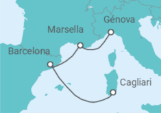 Itinerario del Crucero Francia, España - Costa Cruceros
