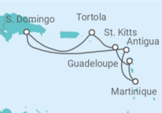 Itinerario del Crucero Antigua Y Barbuda, Martinica, Guadalupe, San Cristóbal Y Nieves, Islas Vírgenes - Reino Unido - Costa Cruceros