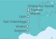 Itinerario del Crucero Francia - Riverside