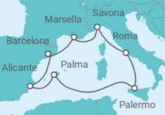 Itinerario del Crucero España, Italia, Francia - Costa Cruceros