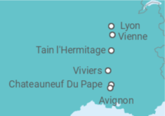Itinerario del Crucero Francia - Riverside