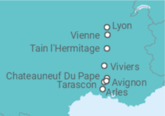 Itinerario del Crucero desde Lyon (Francia) a Aviñon (Francia) - Riverside