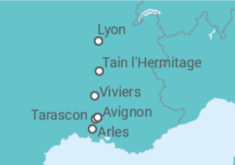 Itinerario del Crucero desde Aviñon (Francia) a Lyon (Francia) - Riverside