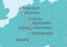 Itinerario del Crucero Francia, Alemania, Holanda - Riverside
