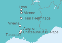 Itinerario del Crucero desde Lyon (Francia) a Aviñon (Francia) - Riverside