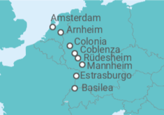 Itinerario del Crucero Francia, Alemania, Holanda - Riverside