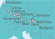 Itinerario del Crucero desde Budapest (Hungría) a Amsterdam (Holanda) - Riverside