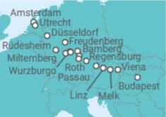 Itinerario del Crucero desde Amsterdam (Holanda) a Budapest (Hungría) - Riverside