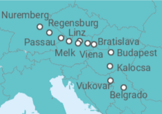 Itinerario del Crucero desde Belgrado a Nuremberg - Riverside
