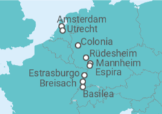 Itinerario del Crucero Holanda, Alemania, Francia - Riverside