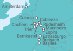 Itinerario del Crucero desde Amsterdam (Holanda) a Basilea (Suiza) - Riverside