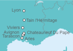 Itinerario del Crucero desde Aviñon (Francia) a Lyon (Francia) - Riverside
