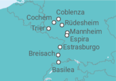Itinerario del Crucero Alemania, Francia - Riverside