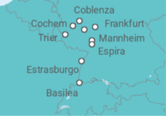 Itinerario del Crucero Alemania, Francia - Riverside