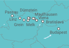 Itinerario del Crucero desde Budapest (Hungría) a Viena (Austria) - Riverside