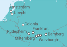 Itinerario del Crucero desde Amsterdam (Holanda) a Frankfurt (Alemania) - Riverside