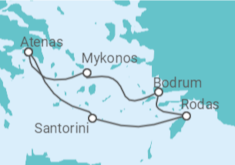 Itinerario del Crucero Resplandor de las Islas Griegas - Virgin Voyages