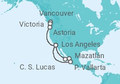 Itinerario del Crucero México, Estados Unidos (EE.UU.), Canadá - Princess Cruises