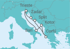 Itinerario del Crucero Italia, Montenegro, Grecia, Croacia - Costa Cruceros