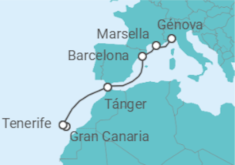 Itinerario del Crucero Islas Canarias - Costa Cruceros